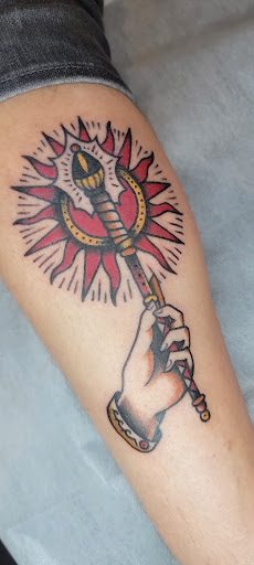 Explore female warrior tattoo ideas, creative tattoo ideas in Carbondale, available at Bonedale Tattoo