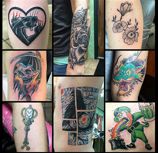 Explore mens name tattoo ideas, creative tattoo ideas in Saint Augustine, available at Ms. Deborahs Fountain of Youth Tattoo & Body Piercing