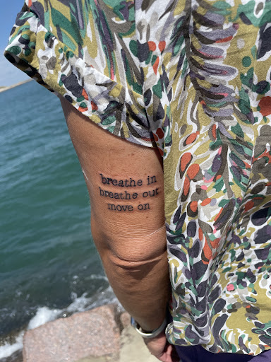 Explore st christopher tattoo ideas, creative tattoo ideas in Port Aransas, available at Island Ink studio