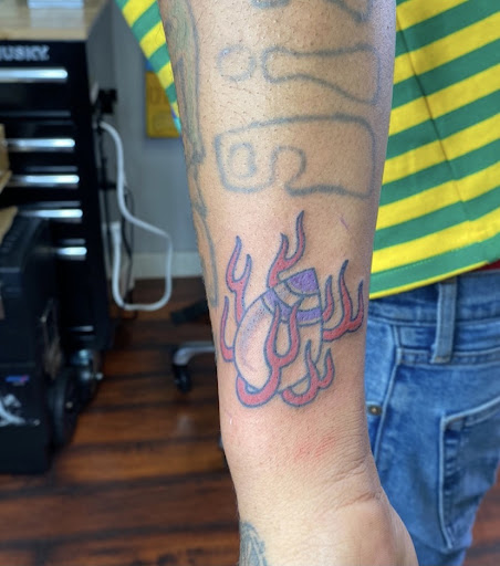 Find small palm tree tattoo ideas for your next unique tattoo in Baltimore at Rippd Canvas Tattoo Shop Artists Social Club