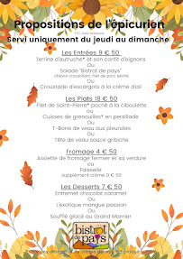 Restaurant l'épicurien à Lalizolle menu