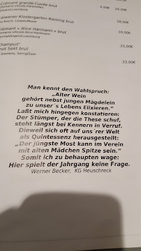 Weinhexe à Trier menu