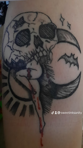 Explore neck tattoo idea, creative tattoo ideas in Beaver, available at Sweet Inksanity Tattoo Studio
