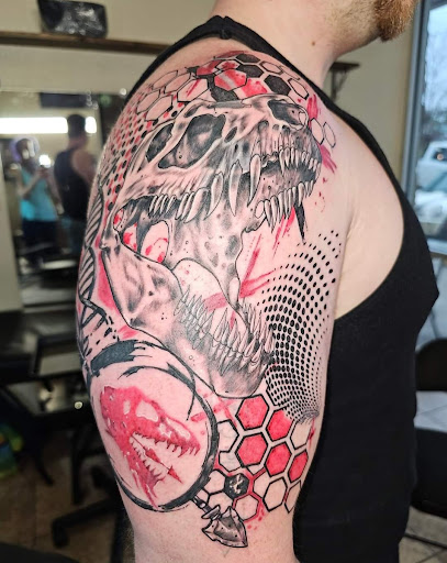 Explore jeep tattoo ideas, creative tattoo ideas in Onalaska, available at Rock Bottom Tattoo Studio