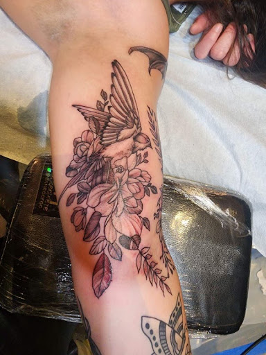 Explore honey bee tattoo ideas, creative tattoo ideas in Peoria, available at Modern Ink Tattoo