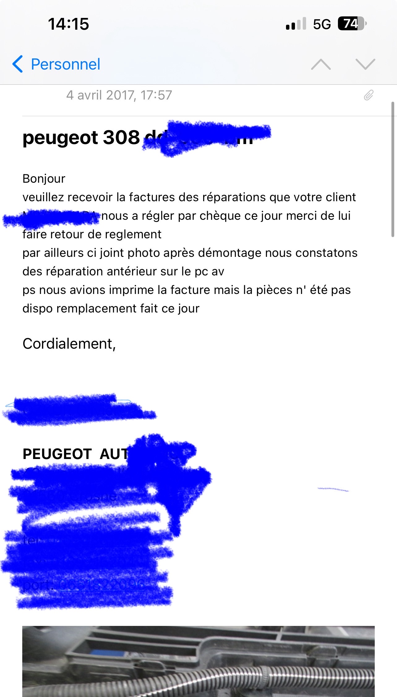 Photo n° 5 de l'avis de B.w fait le 21/06/2019 à 16:04