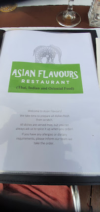 Asian Flavours à Funchal menu