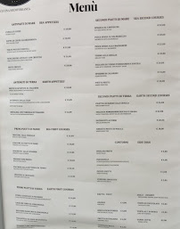 Menu du Corallo Nero à Termoli