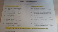 Menu du Schlemmergrube Sulzbach/Neuweiler à Sulzbach