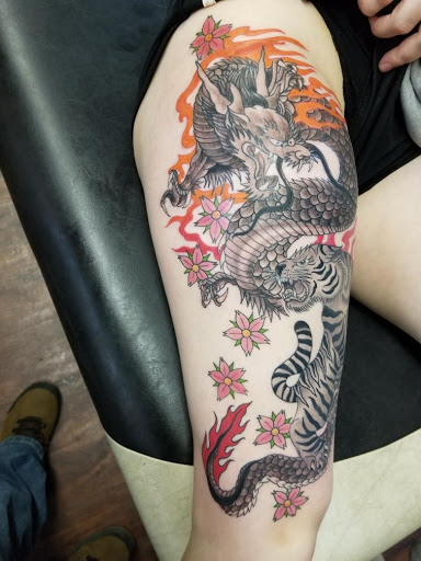Explore catfish tattoo ideas, creative tattoo ideas in Rensselaer, available at Timeless Tattoo Co.