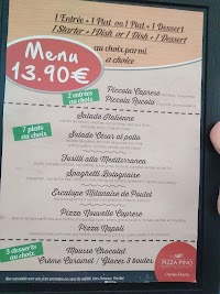 Pizza Pino à Paris menu