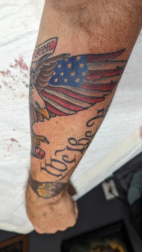 Explore chest to arm tattoo ideas, creative tattoo ideas in San Diego, available at Remington Tattoo Parlor