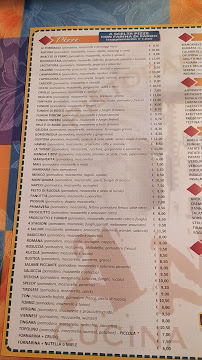 Carte du Ristorante Pizzeria Ancora à Tesero