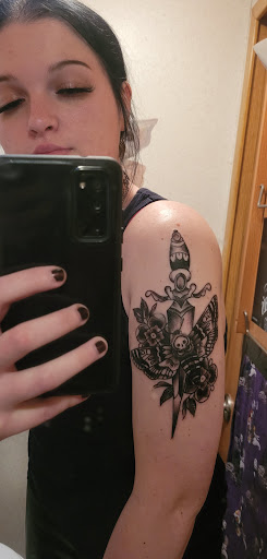 Explore infinity heart tattoo ideas, creative tattoo ideas in Pasadena, available at Outlaw Art Gallery and Tattoos