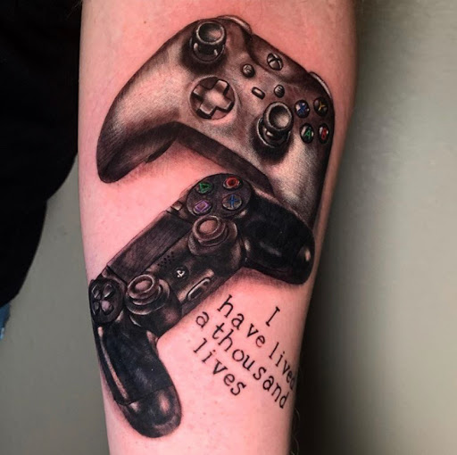 Explore japanese forearm tattoo ideas, creative tattoo ideas in Odessa, available at Black Cat Tattoo Company