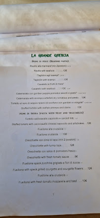 Restaurant La Grande Quercia à Selva di Fasano - menu / carte