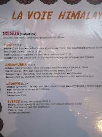 La Voie Himalaya à Lyon menu