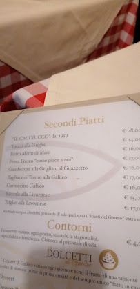 Restaurant de fruits de mer Trattoria Da Galileo à Livorno (la carte)