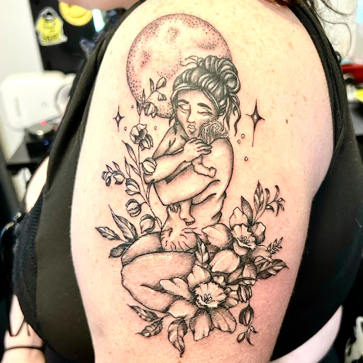 Explore lunar tattoo ideas, creative tattoo ideas in San Diego, available at SD Tattoo