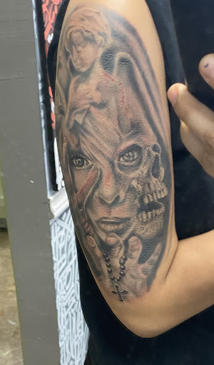 Explore fenrir tattoo ideas, creative tattoo ideas in Arlington, available at Urbans Tattoo & Piercing Studio