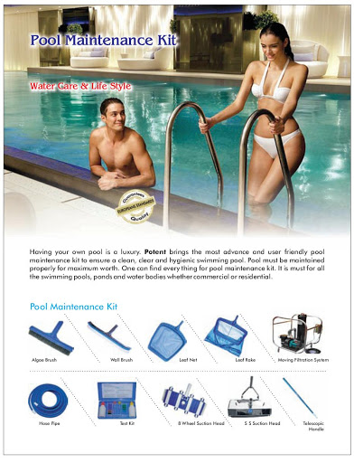 Potent Water Care Pvt Ltd - Swimming Pool Equipments, pool pumps, pool filters