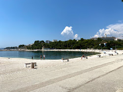 Foto van Trstenik beach gedeeltelijk resortgebied