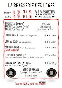 Menu / carte de La Brasserie des Loges à Dijon