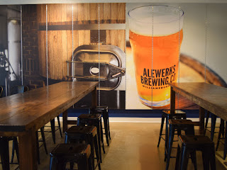 A row of beer taps
