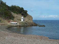 Agios Nikolaoh beach'in fotoğrafı biraz temiz temizlik seviyesi ile