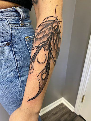 Explore fork tattoo ideas, creative tattoo ideas in Canfield, available at Black Rose Tattoo Studio