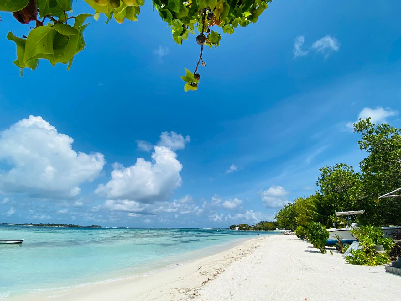 Himmafushi Beach II的照片 带有碧绿色纯水表面