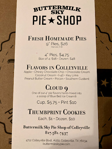 Pie Shop «Buttermilk Sky Pie Shop», reviews and photos, 4712 Colleyville Blvd #160, Colleyville, TX 76034, USA