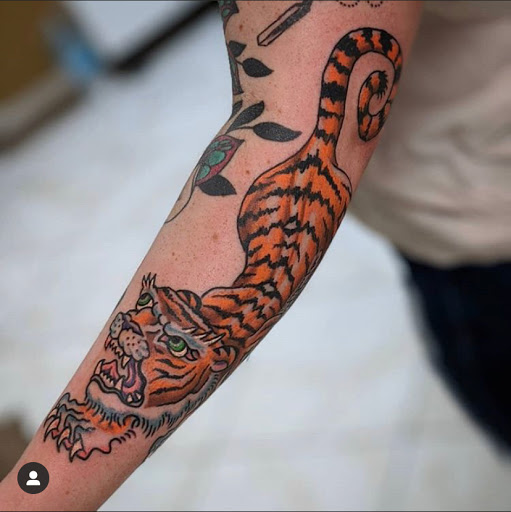 Explore feminine tattoo ideas, creative tattoo ideas in Temple, available at Lucky In Love Tattoo