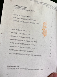 Clamato à Paris menu
