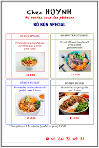 Restaurant vietnamien Au Rendez-Vous Des Pêcheurs à Avon (la carte)