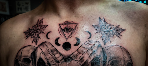 Explore hairline tattoo ideas male, creative tattoo ideas in Minocqua, available at Whisky Rose Tattoo Parlor