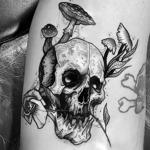 Explore small mermaid tattoo ideas, creative tattoo ideas in Mastic, available at East End Tattoo of MasticShirley