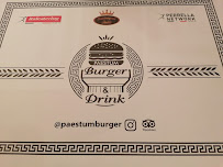 Menu / carte de Paestum Burger & Drink à Capaccio Paestum