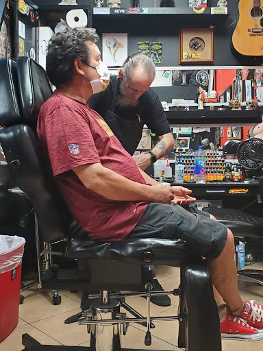 Explore lion chest tattoo ideas, creative tattoo ideas in Glendale, available at Ritual Addictions Tattoo and Piercing