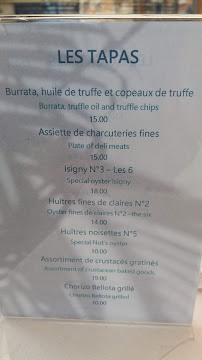 Carte du La Brasserie des Îles à Hyères