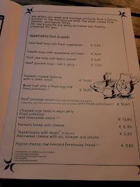 Restaurant allemand Restaurant Klosterhof à Frankfurt (le menu)