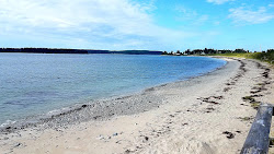 Photo de Roque Bluffs beach avec rivage droit, long