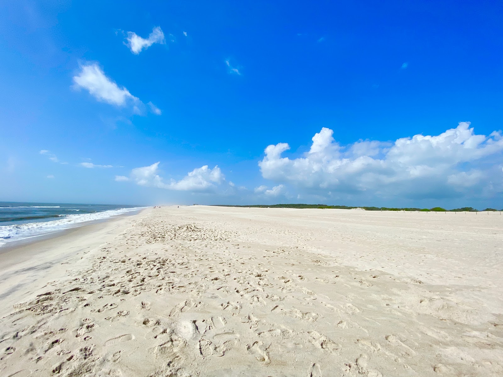 Photo of Assateague beach with bright sand surface