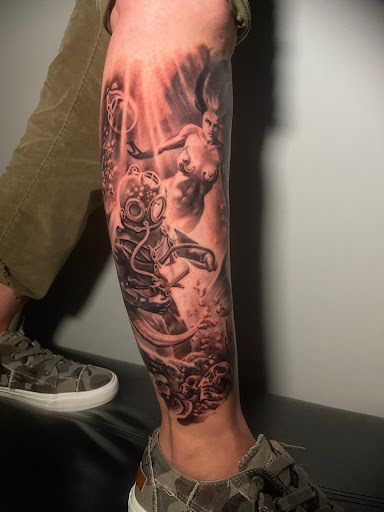 Explore three percenter tattoo ideas, creative tattoo ideas in Seattle, available at Art Never Dies Tattoo and Gallery