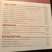 Menu / carte de QG à Aix-les-Bains