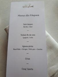 Restaurant Le Jeu de Paume à Pau (le menu)