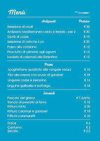 Menu du Il Mediterraneo Beach Resort à Santa Marinella