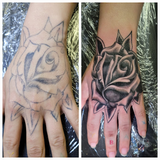 Explore script tattoo ideas for guys, creative tattoo ideas in Angola, available at Hoodlum Ink