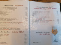 Bar Cornet Bar à Innichen (le menu)