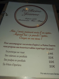 Restaurant La Reine Jeanne à Sainte-Maxime - menu / carte